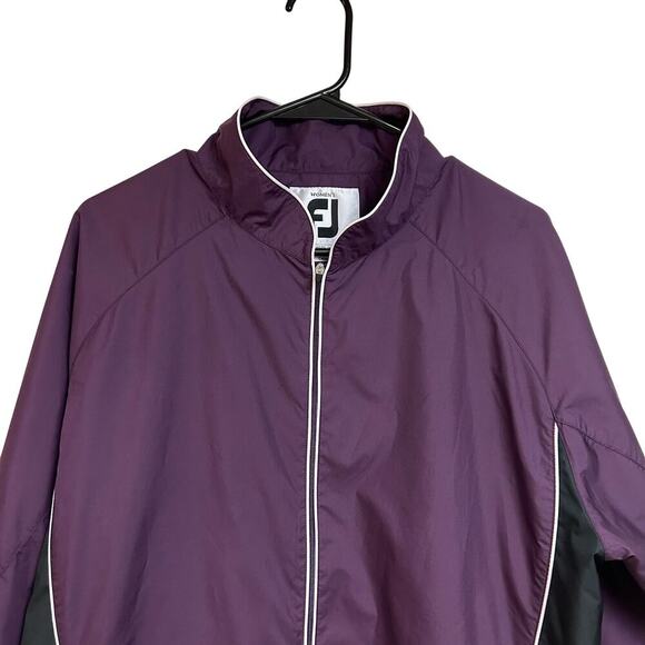 FootJoy Jacket Womens Purple Full Zip Lightweight Golf Rain Wind Vermont Size L - Picture 6 of 7